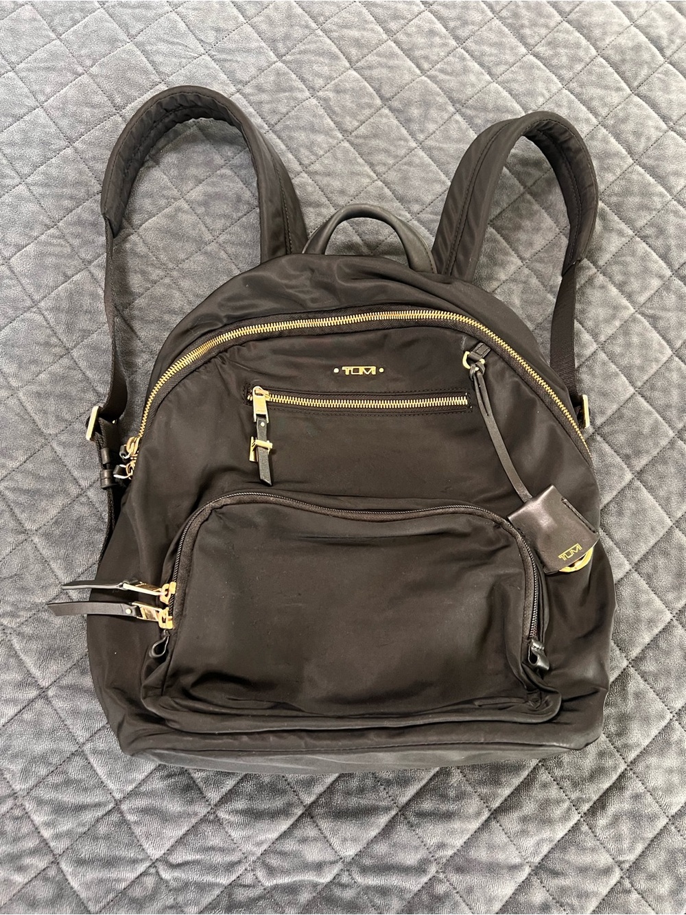 TUMI Voyageur Carson Backpack Black Nylon Book Laptop Travel